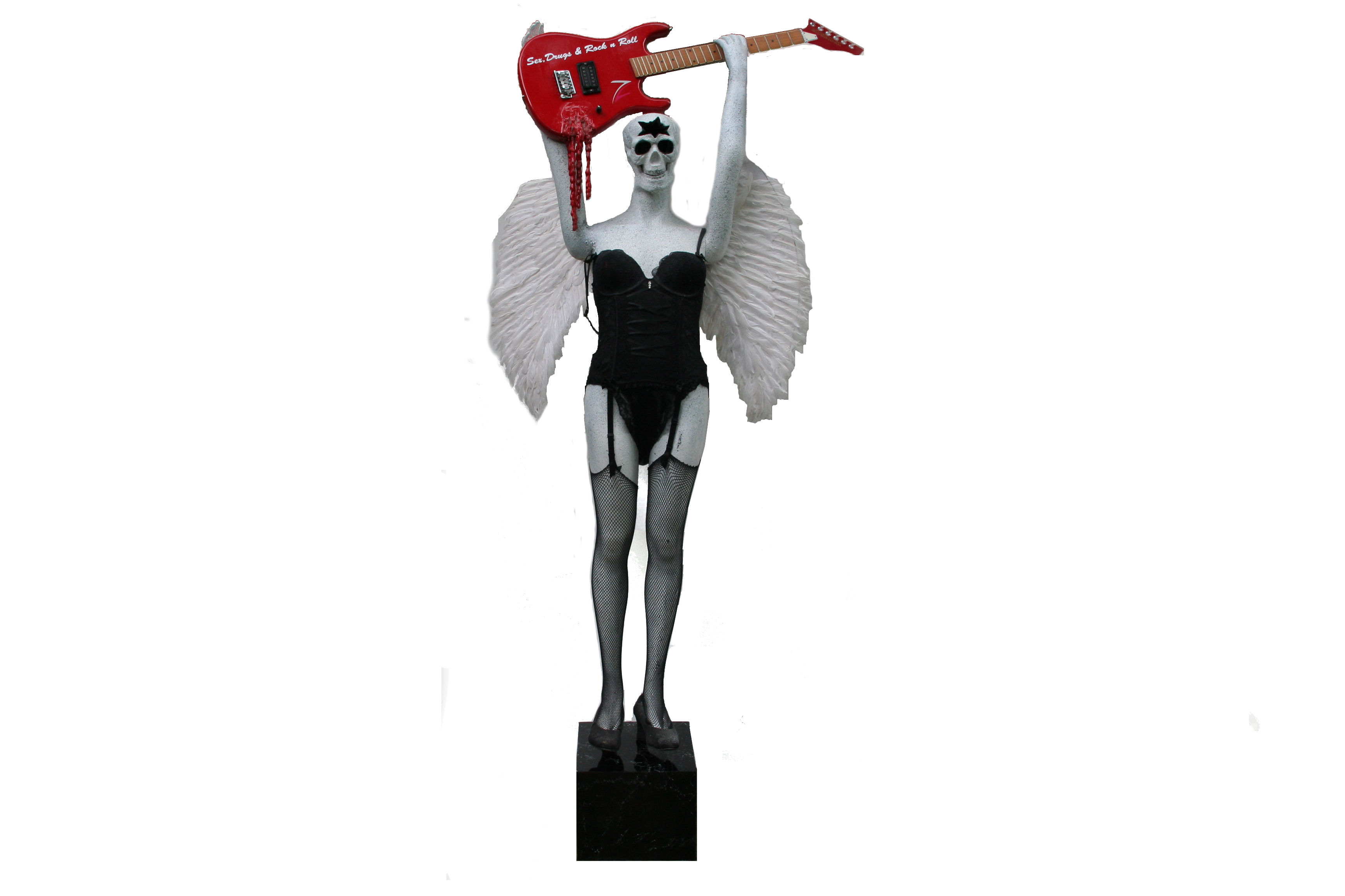 Skurrile Schaufenster- Figur "Sex, Drugs & Rock´n Roll", 2,10m